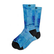 Performance Compression Socks Aqua Tie Dye - Lasso® - Athletic and Sports Performance Compression Socks